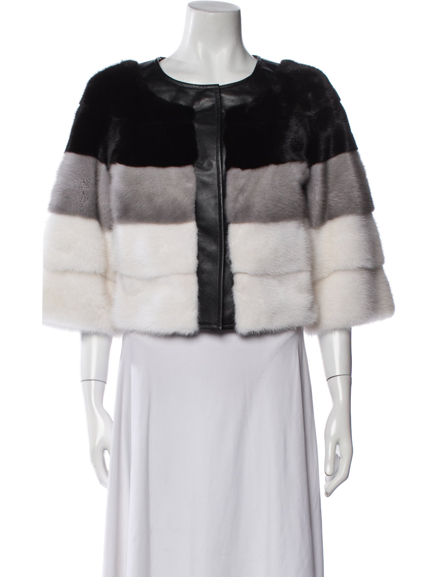 Kopenhagen Fur Mink Striped Fur Jacket