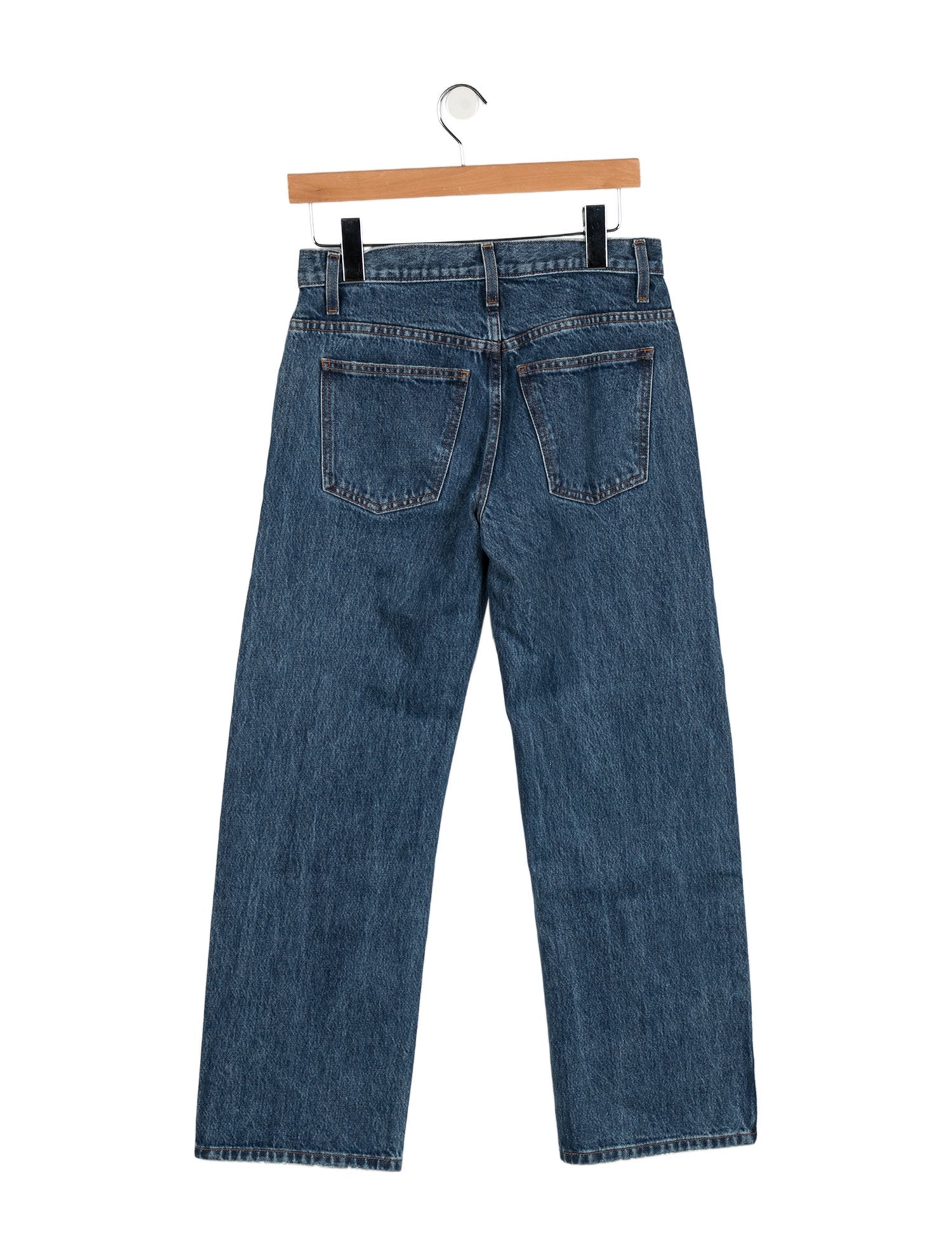 Khaite High-Rise Straight Leg Jeans