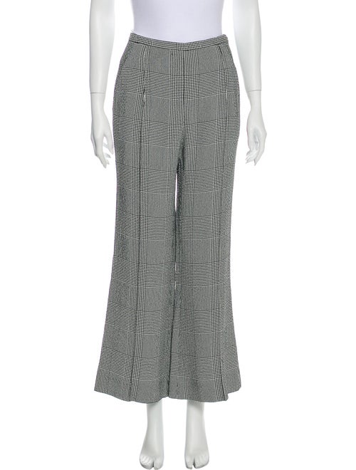 Khaite Plaid Print Wide Leg Pants