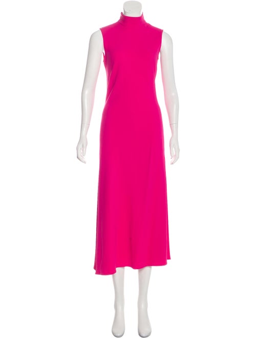 Khaite Flare Maxi Dress Fuchsia