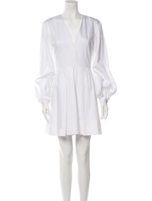 Khaite V-Neck Mini Dress White