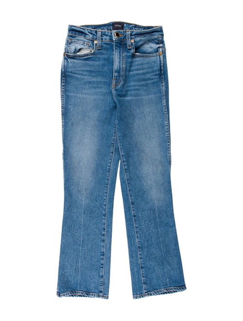 Khaite Mid-Rise Straight Leg Jeans Blue