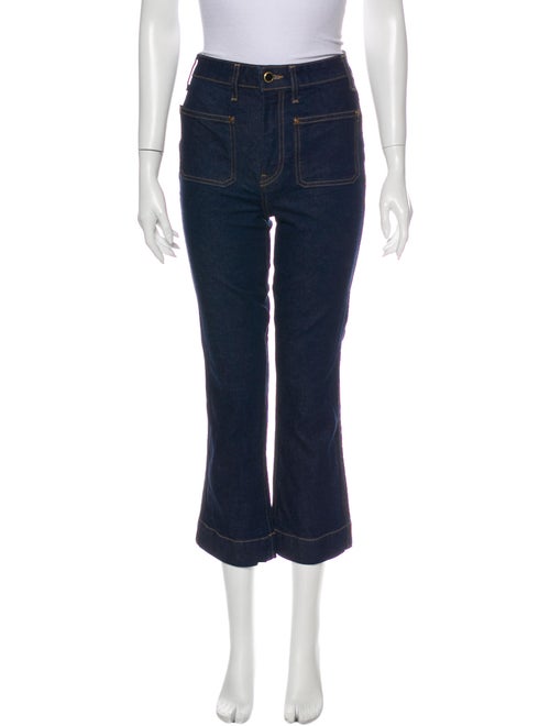 Khaite High-Rise Flared Jeans Blue