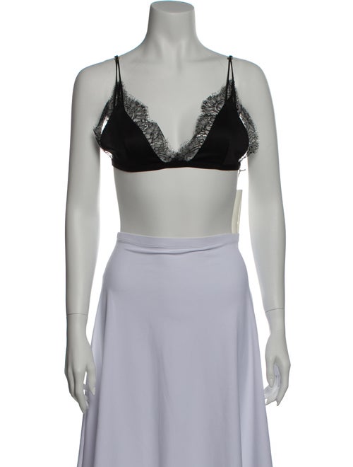 Khaite 2019 Pasquale Bralette Crop Top Black