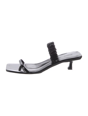 Khaite Georgia Patent Leather Slides