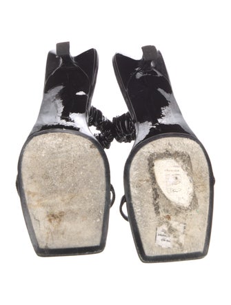 Khaite Georgia Patent Leather Slides