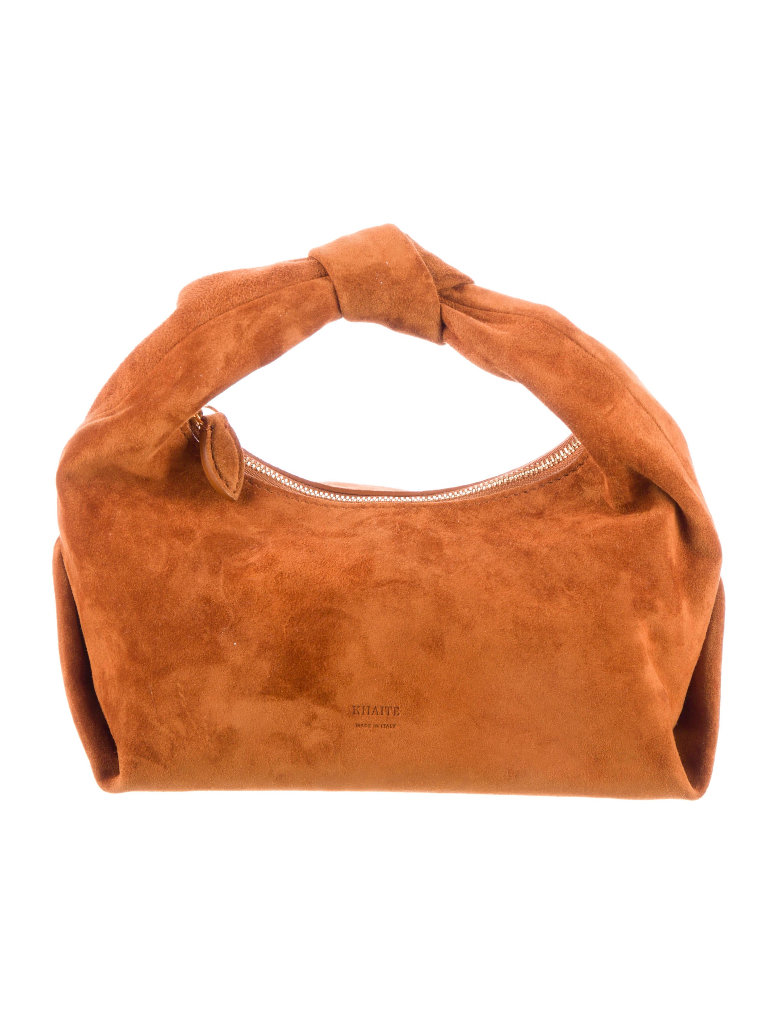Khaite Suede Mini Bag - Brown Handle Bags, Handbags