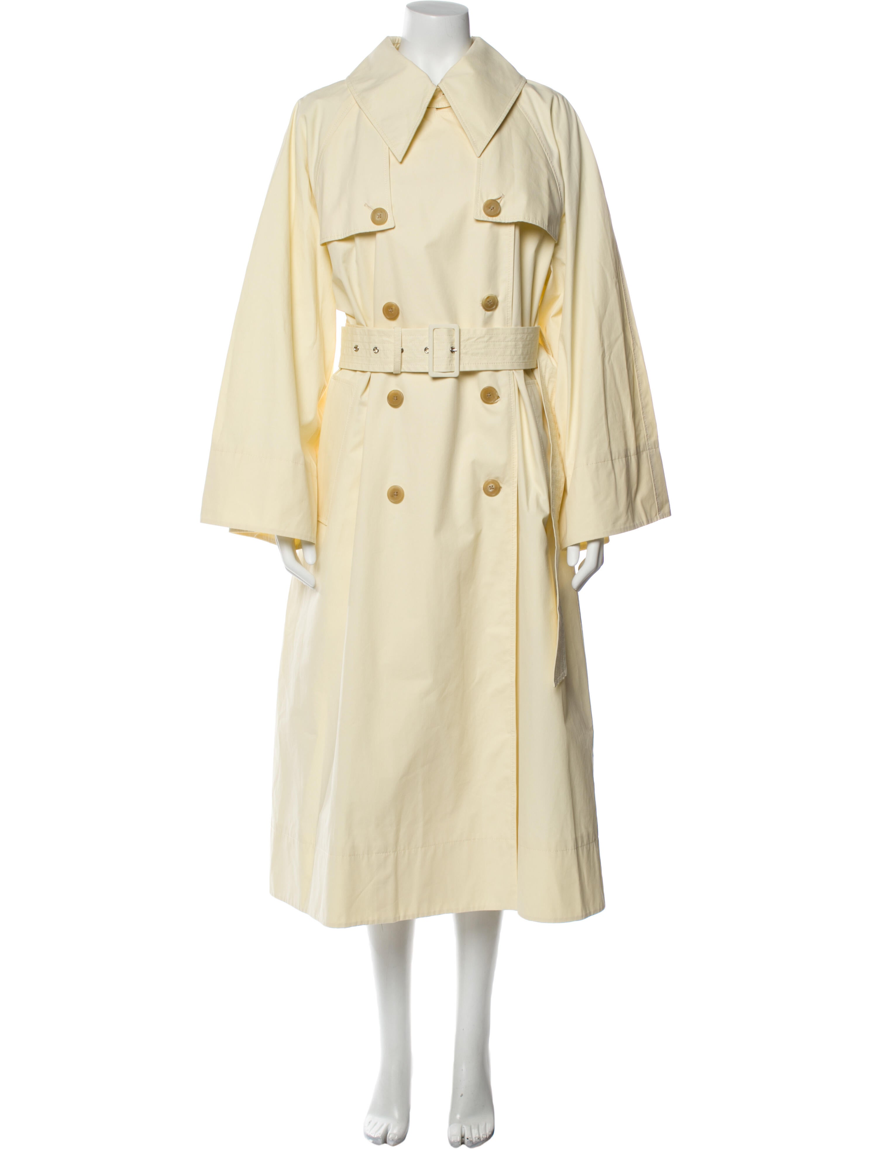 Khaite Trench Coat - Yellow Coats, Clothing - KHAIT43047
