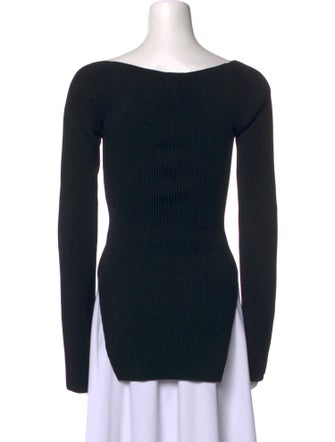 Khaite Square Neckline Long Sleeve Top