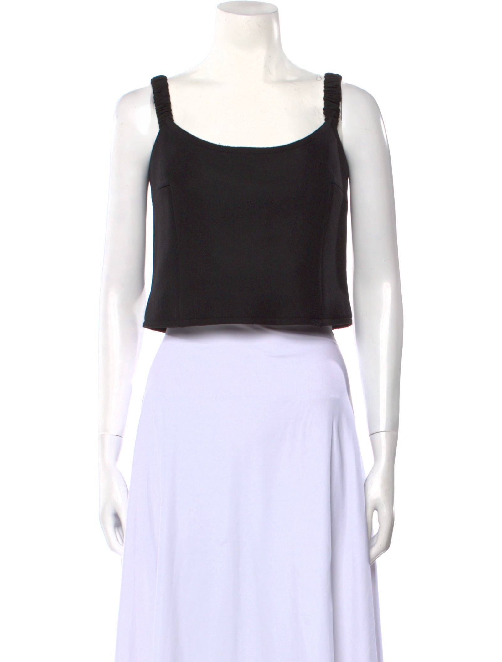 Khaite Virgin Wool Square Neckline Crop Top