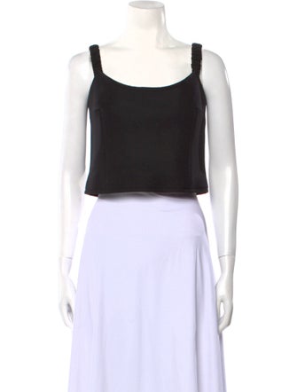 Khaite Virgin Wool Square Neckline Crop Top