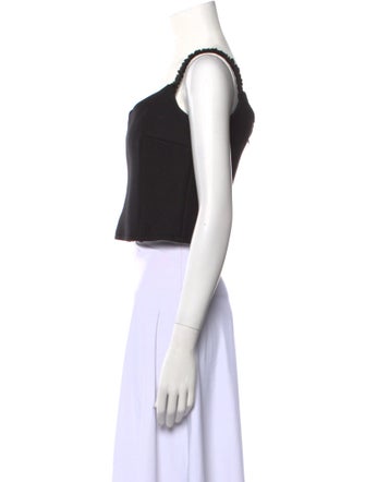 Khaite Virgin Wool Square Neckline Crop Top