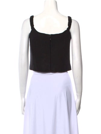 Khaite Virgin Wool Square Neckline Crop Top