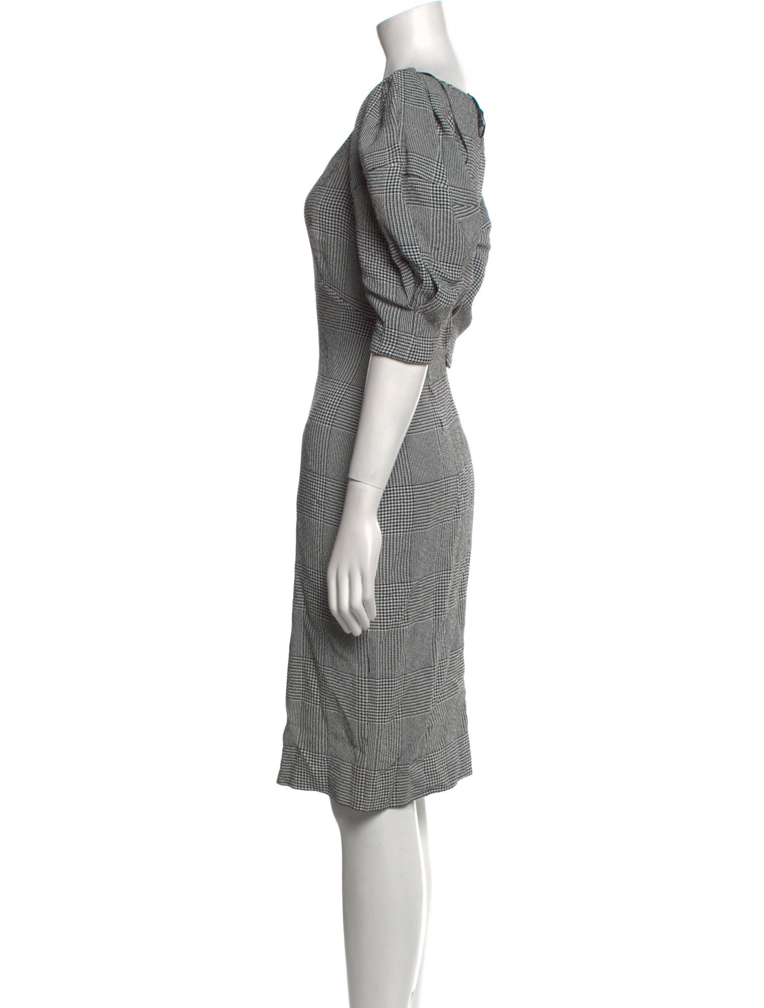 Khaite Plaid Print Knee-Length Dress