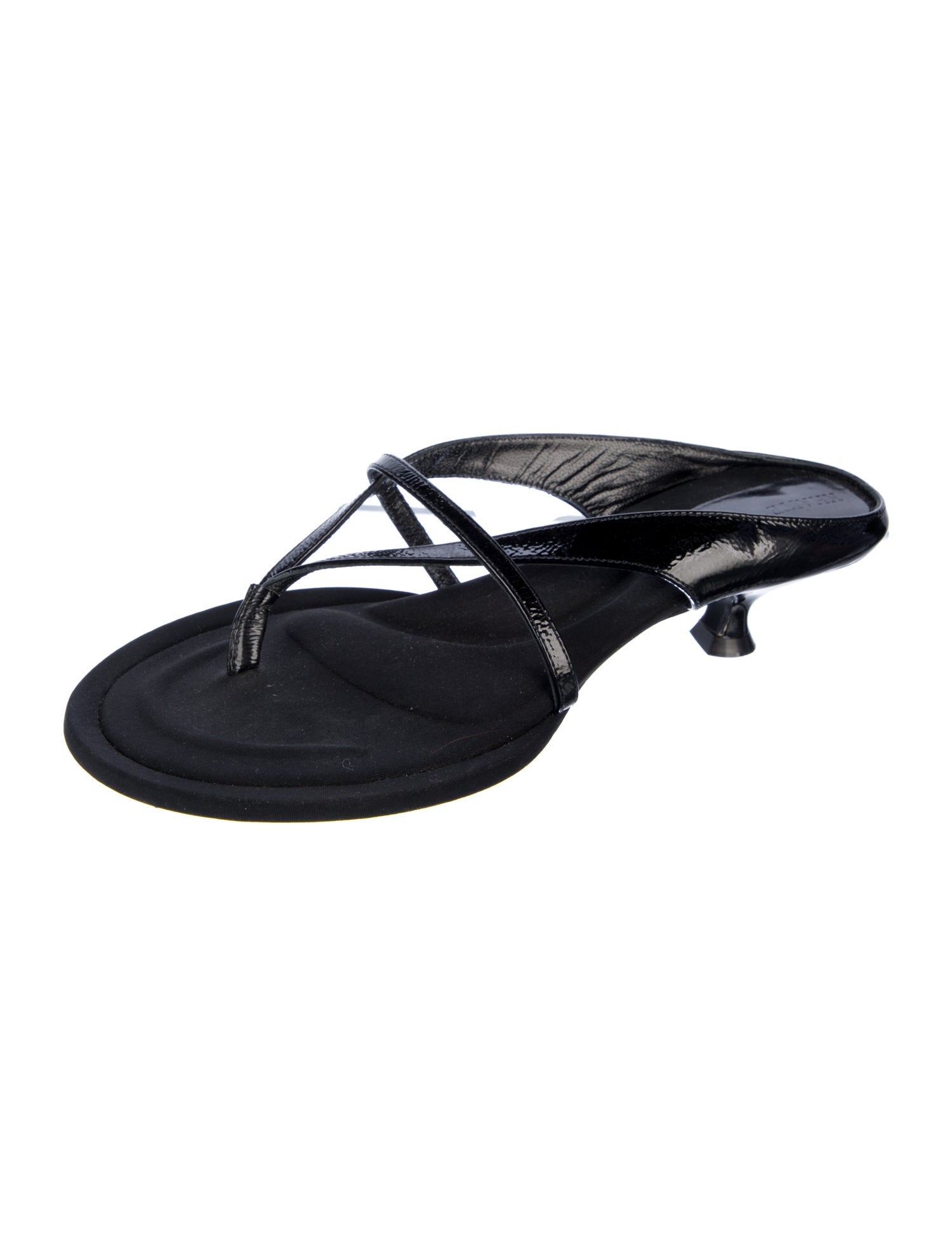 Khaite Patent Leather Flip Flops