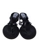 Khaite Patent Leather Flip Flops