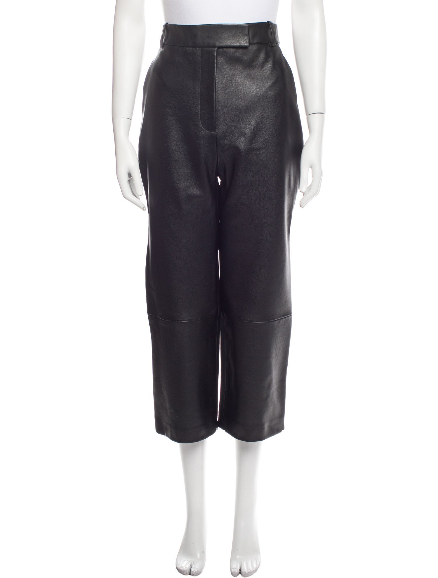 Khaite Leather Straight Leg Pants