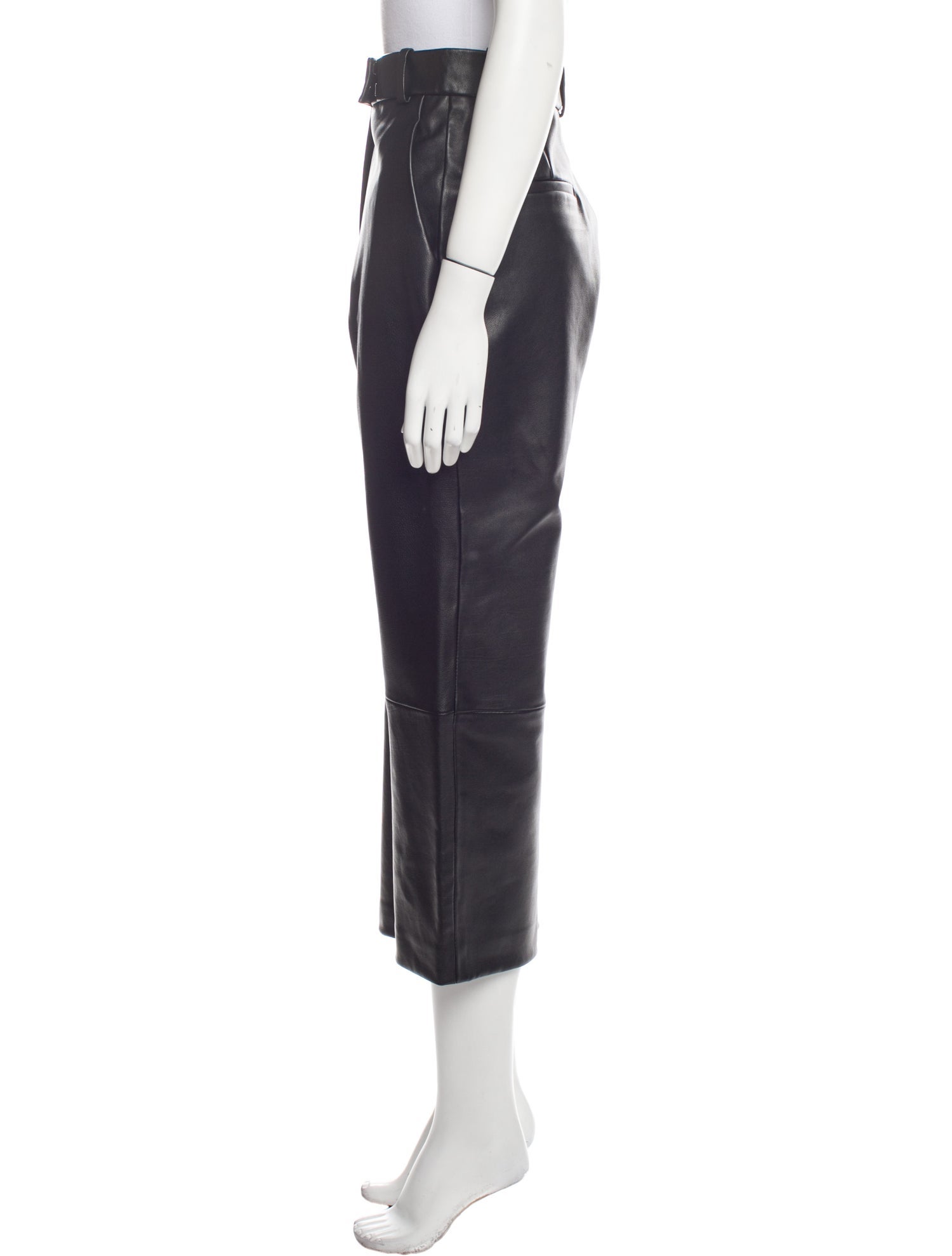 Khaite Leather Straight Leg Pants
