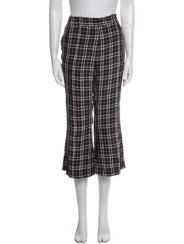 Khaite Pants Plaid Print Wide Leg S
