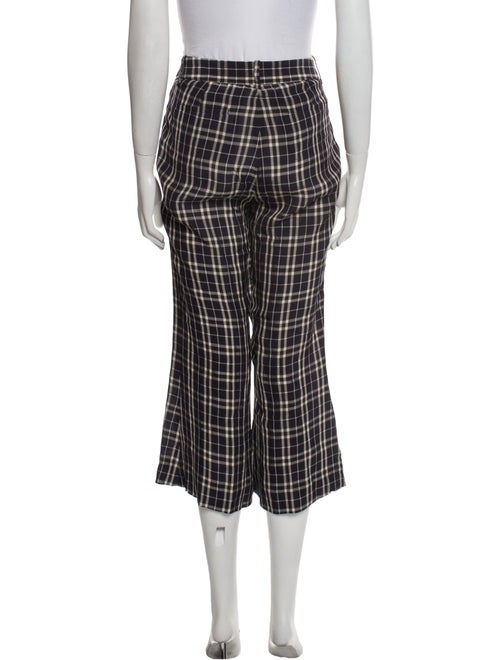 Khaite Plaid Print Wide Leg Pants