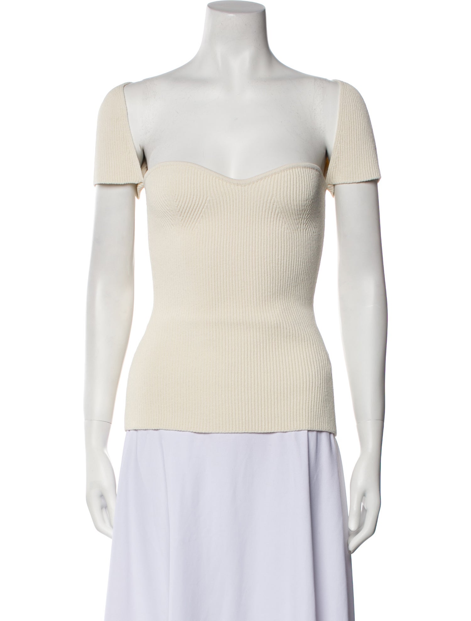 Khaite Square Neckline Short Sleeve Top w/ Tags