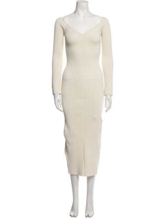 Khaite V-Neck Long Dress