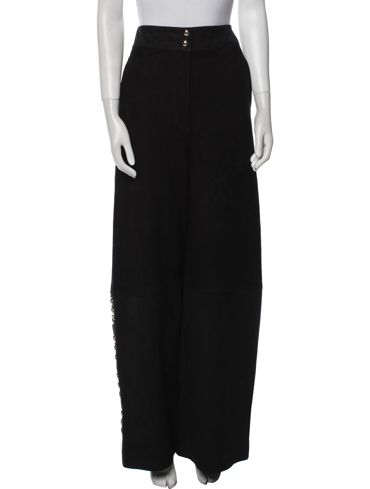 Khaite Leather Wide Leg Pants w/ Tags