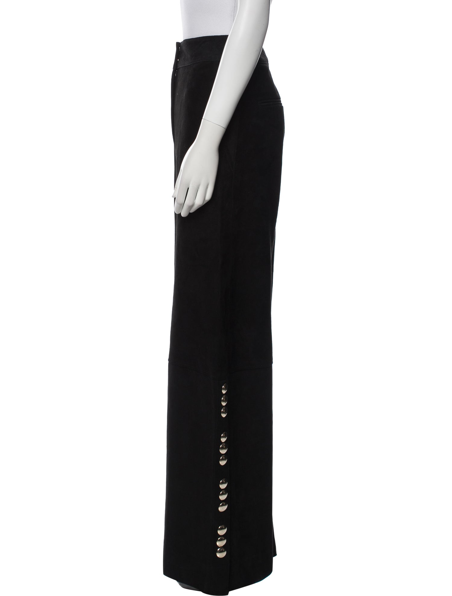 Khaite Leather Wide Leg Pants w/ Tags