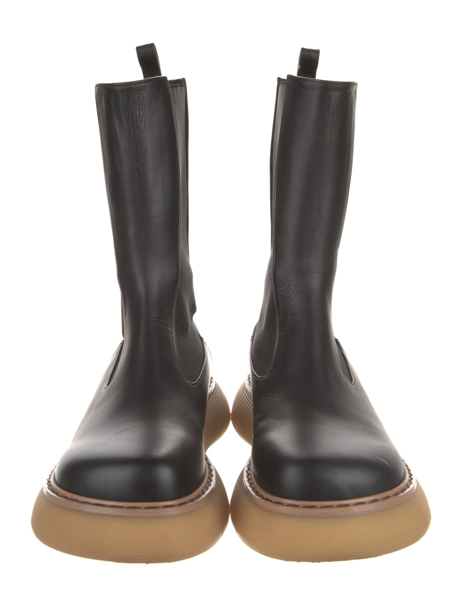 Khaite Leather Chelsea Boots