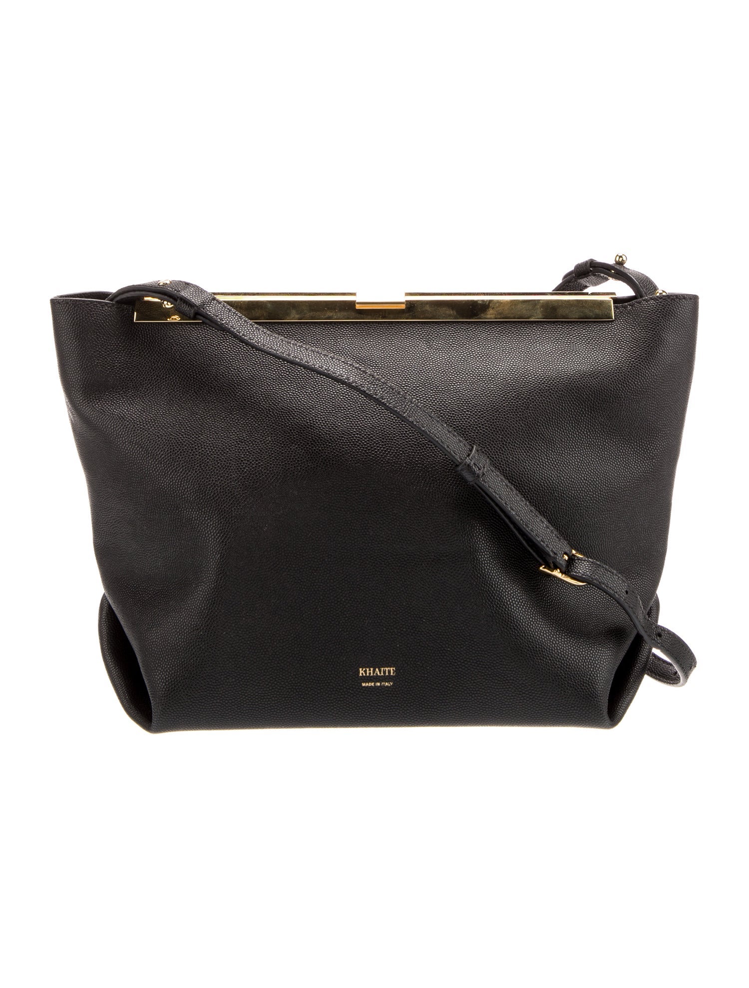 Khaite Leather Shoulder Bag Black Shoulder Bags Handbags KHAIT66487 The RealReal