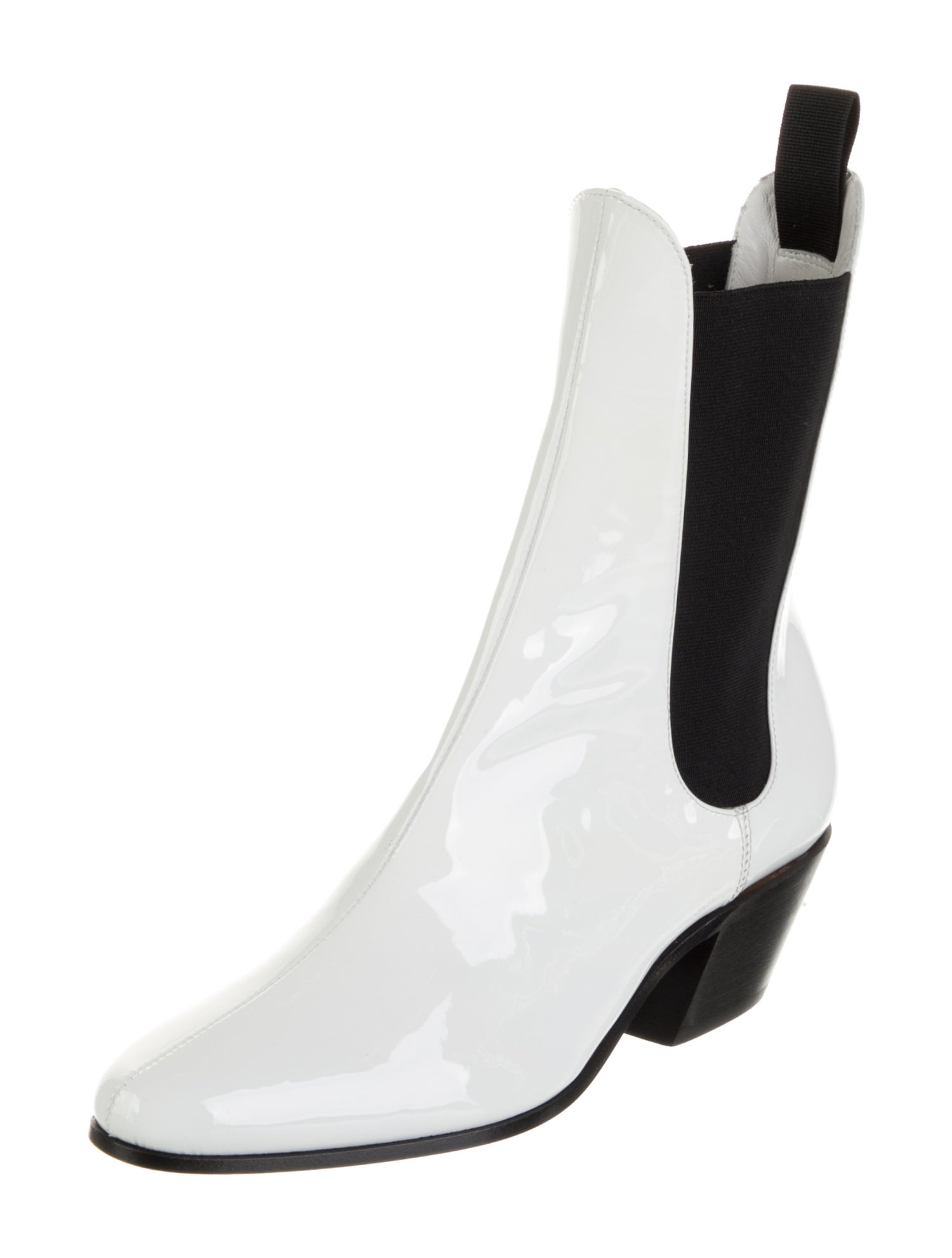 Khaite Patent Leather Chelsea Boots