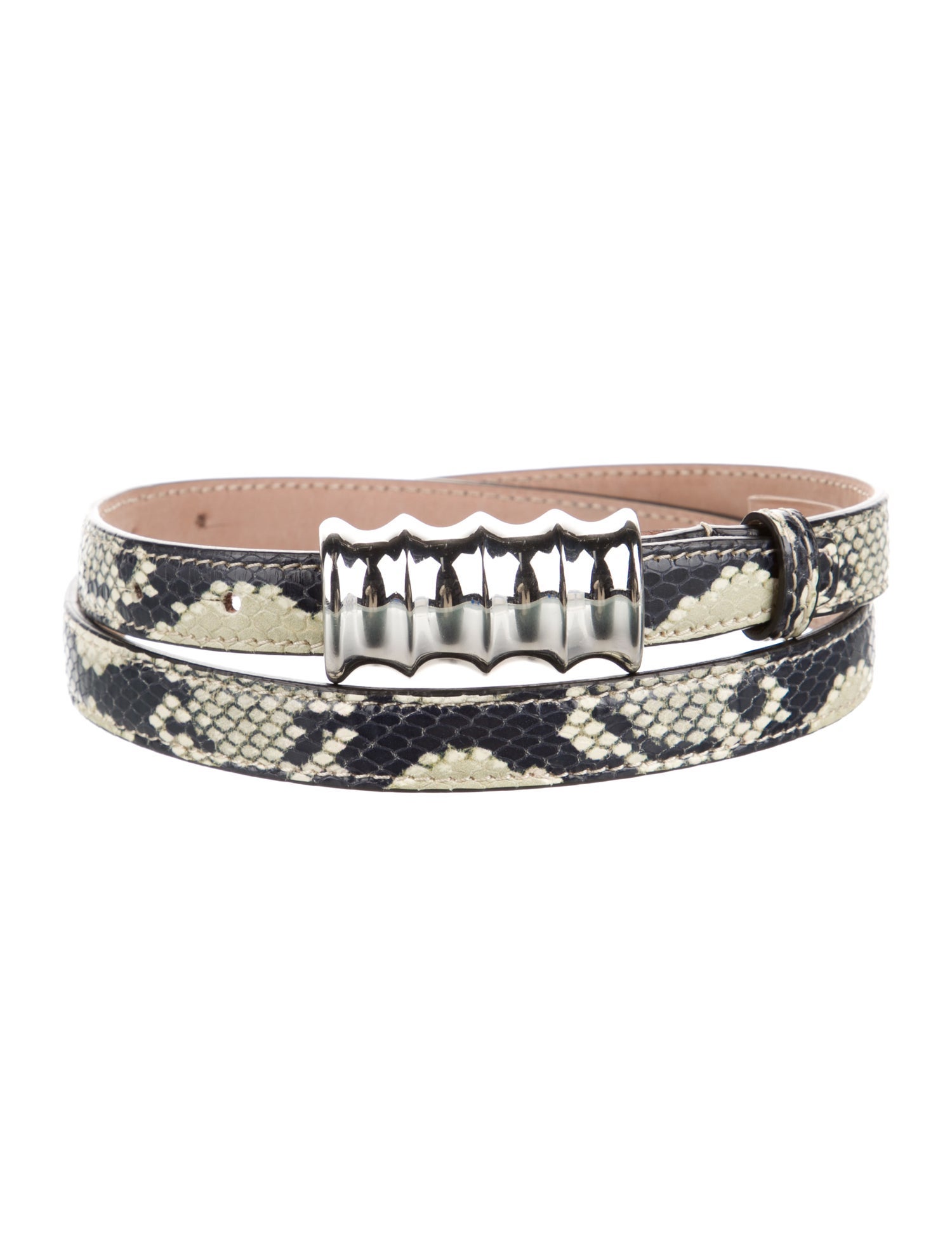Khaite Skinny Snakeskin Belt
