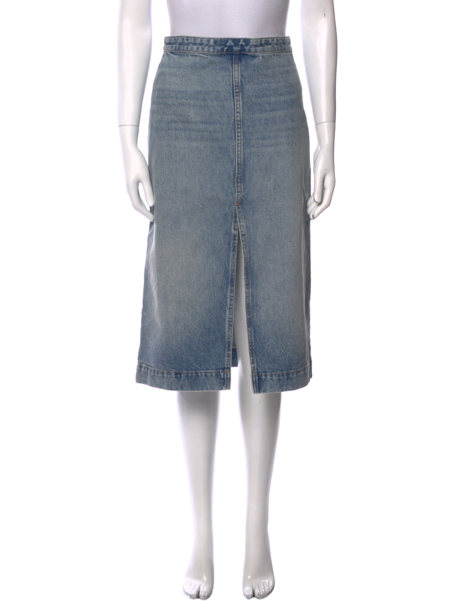 Khaite Distressed Accents Knee-Length Skirt