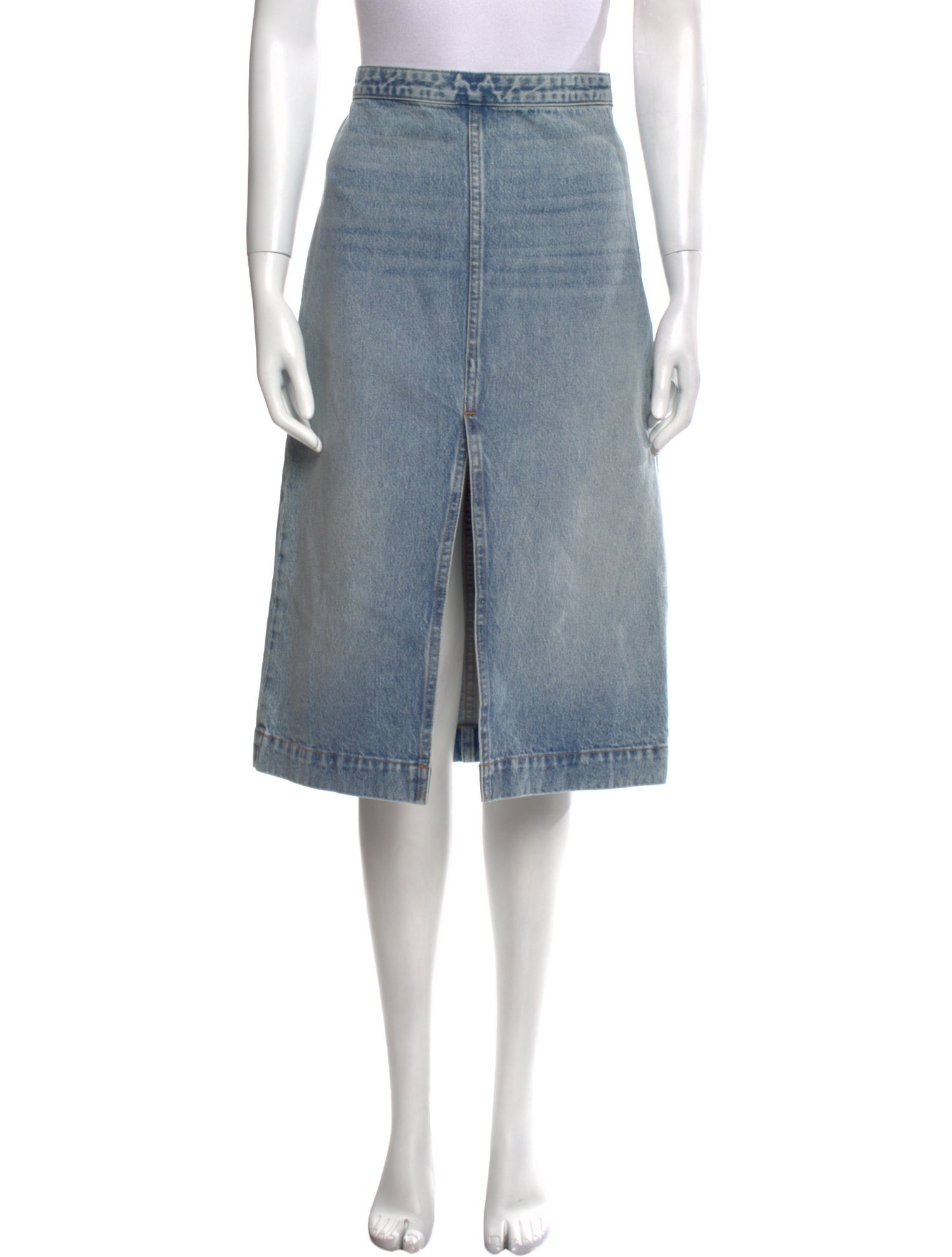 Khaite Distressed Accents Knee-Length Skirt