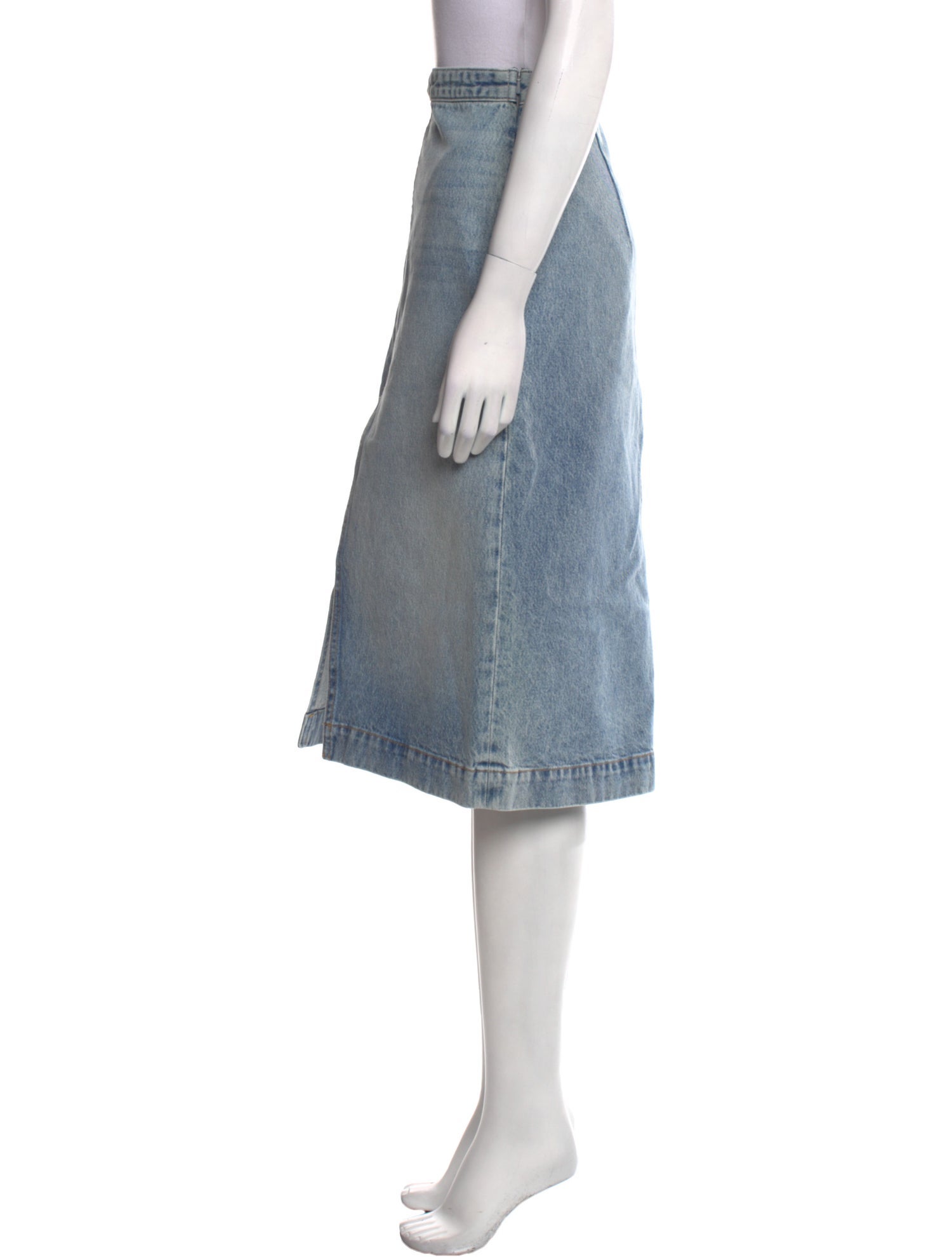 Khaite Distressed Accents Knee-Length Skirt