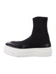 Khaite Neoprene Leather Trim Embellishment Sock Sneakers