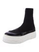 Khaite Neoprene Leather Trim Embellishment Sock Sneakers