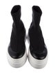 Khaite Neoprene Leather Trim Embellishment Sock Sneakers