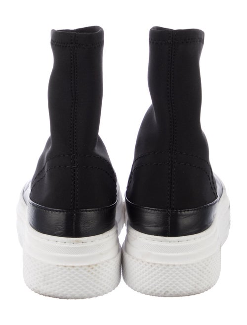 Khaite Neoprene Leather Trim Embellishment Sock Sneakers
