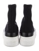 Khaite Neoprene Leather Trim Embellishment Sock Sneakers
