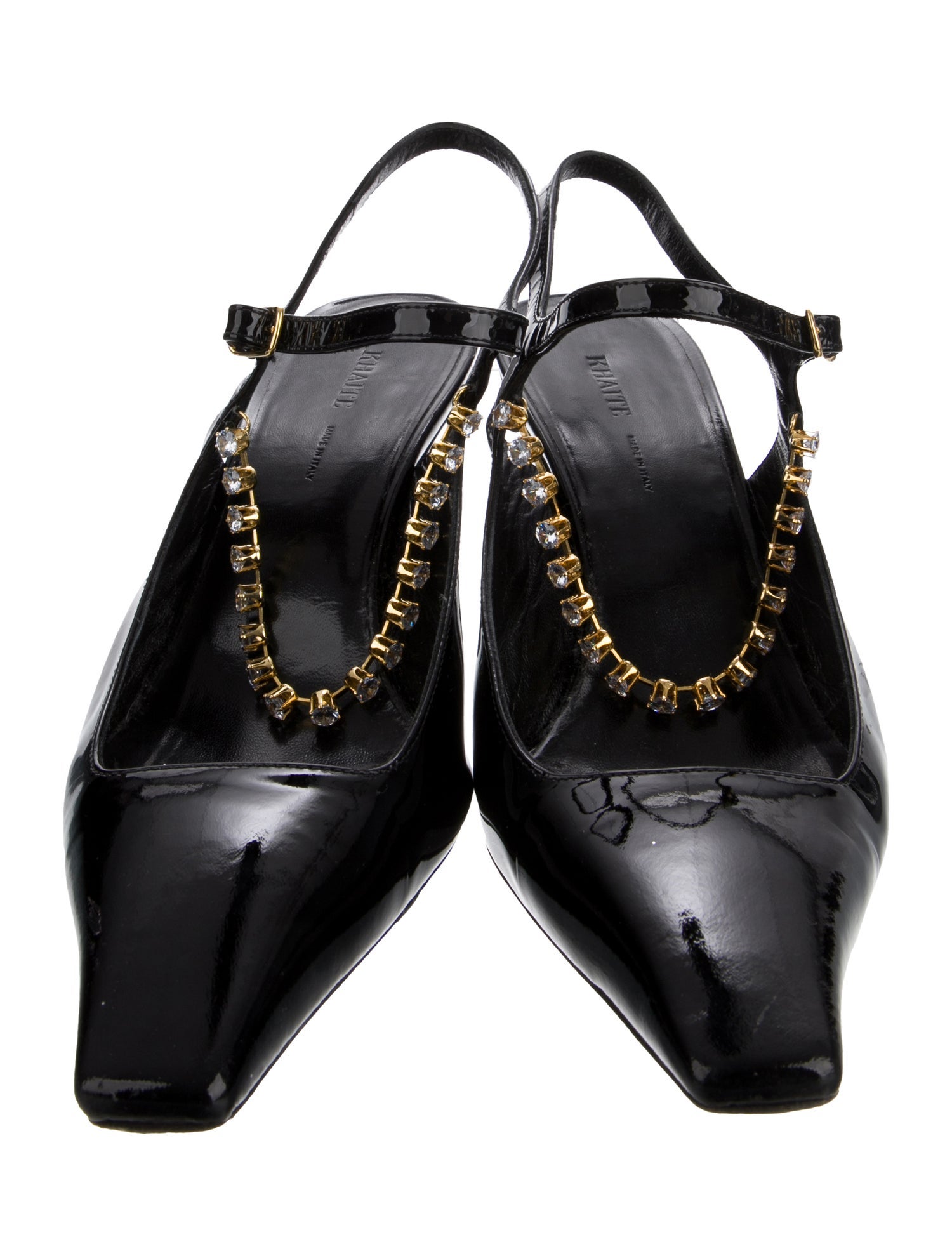 Khaite Patent Leather Slingback Pumps