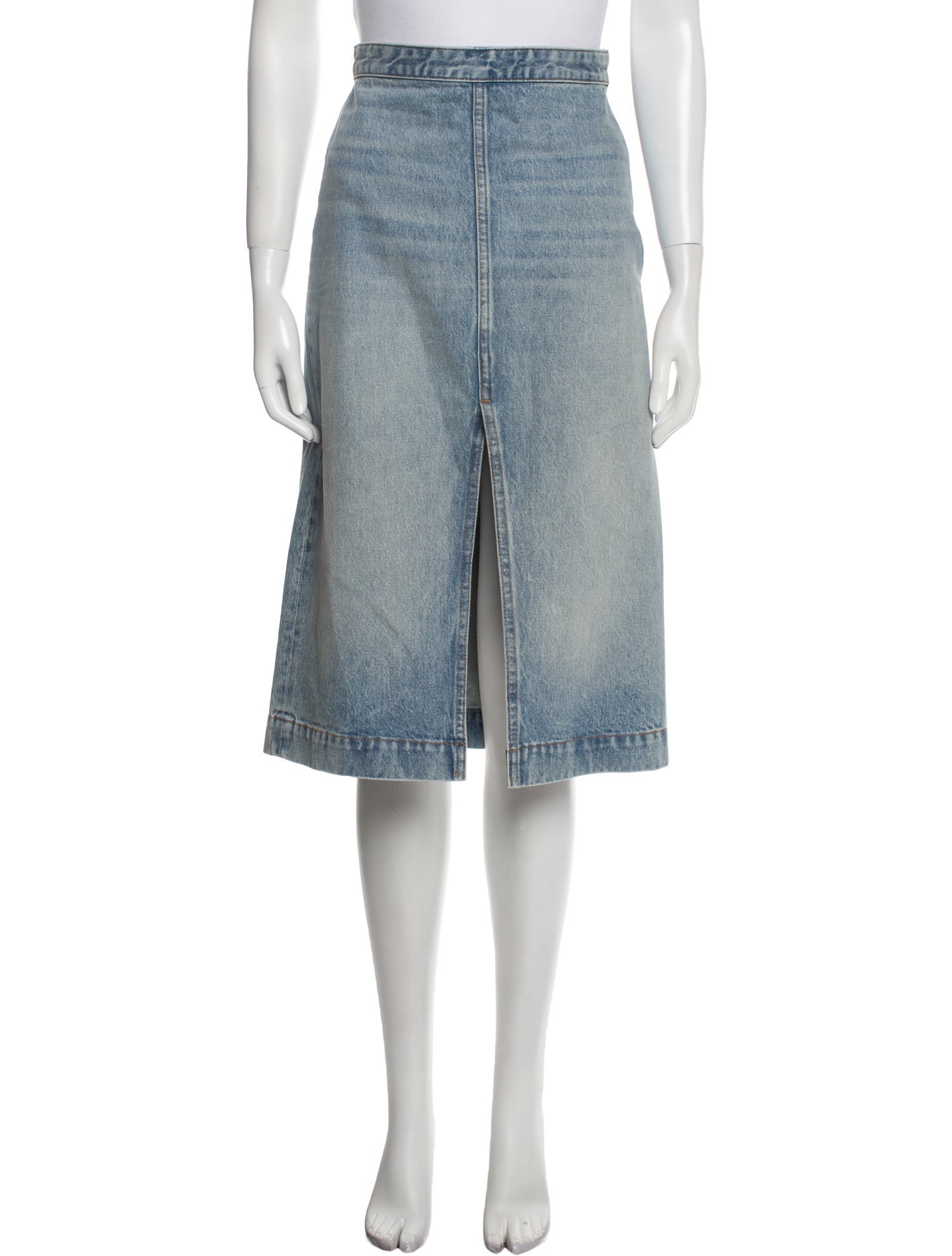 Khaite Distressed Accents Knee-Length Skirt