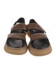 Khaite Leather Colorblock Pattern Sandals