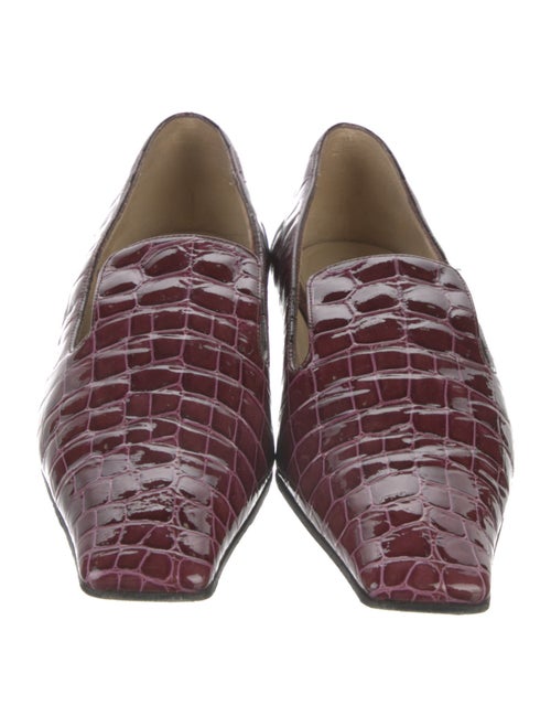 Khaite Embossed Leather Animal Print Flats