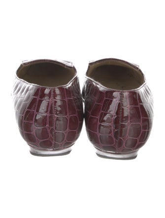 Khaite Embossed Leather Animal Print Flats