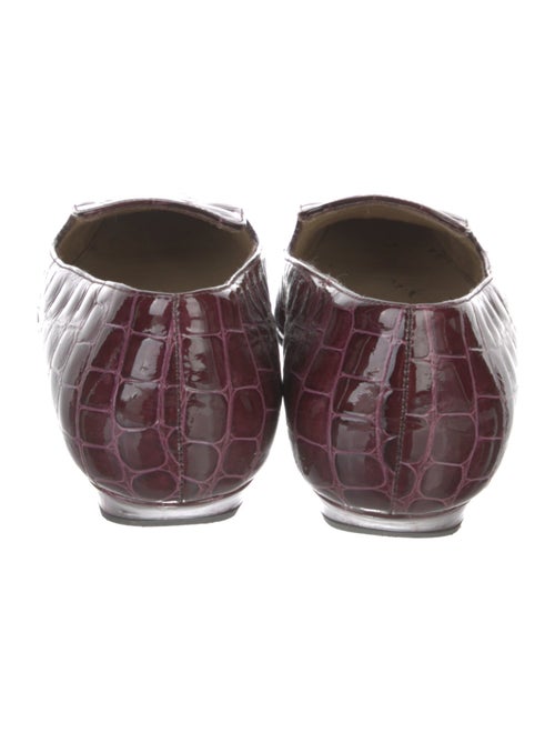 Khaite Embossed Leather Animal Print Flats