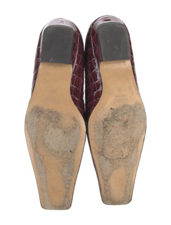 Khaite Embossed Leather Animal Print Flats