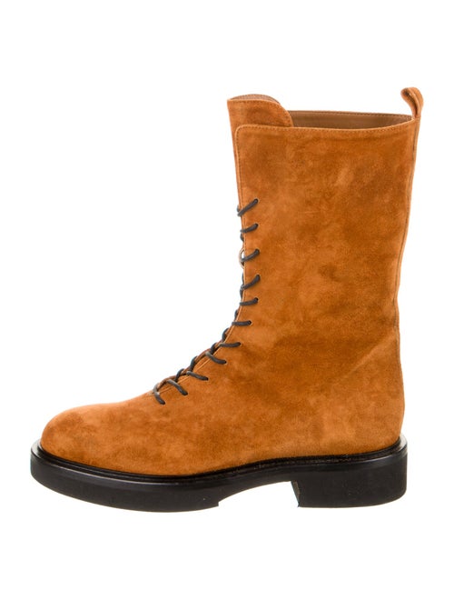 Khaite Suede Lace-Up Boots