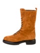 Khaite Suede Lace-Up Boots