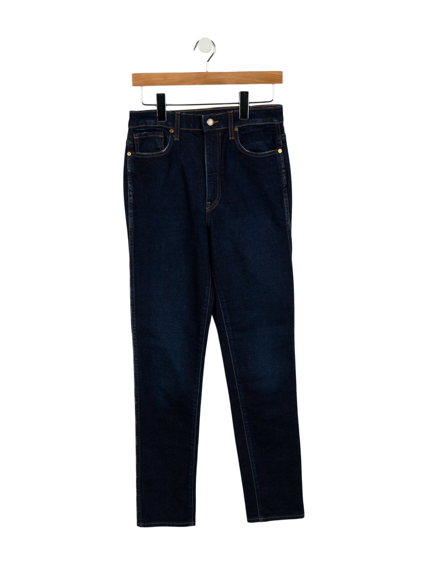 Khaite High-Rise Straight Leg Jeans